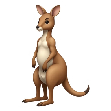 Kangaroo balancing on its tail sticker