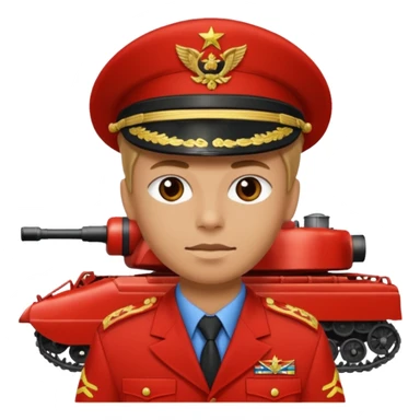 Tomate als Panzerkomandant sticker