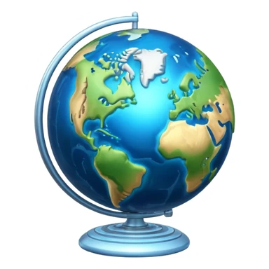 3d planet earth with building sticker