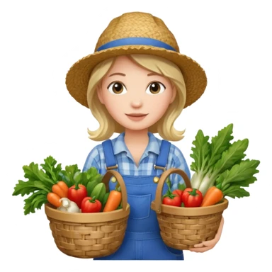 female farmer sticker