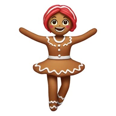 Dancing gingerbread girl sticker