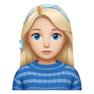 scandinavian girl with scandinavian clothes sticker