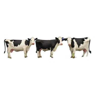 Rainbow with cows sticker