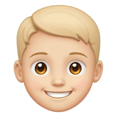 smiling child's head, simple and friendly sticker