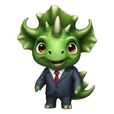 A triceratops wearing a suit  sticker
