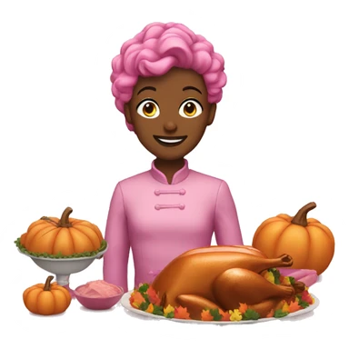 pink thanksgiving sticker