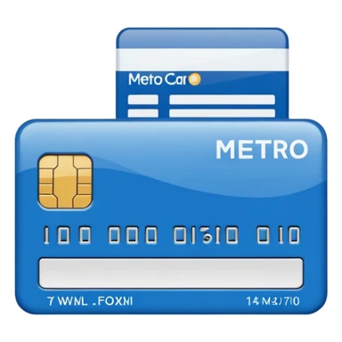 generate an ios genmoji of  a metro card sticker