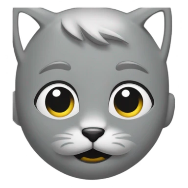 un chat gris chokbar sticker