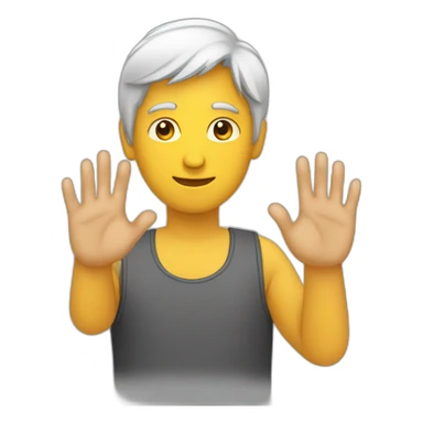 Persone qui leve la main vers l'avant sticker