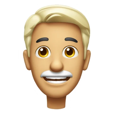 Smiling Italian man have a surprised sticker