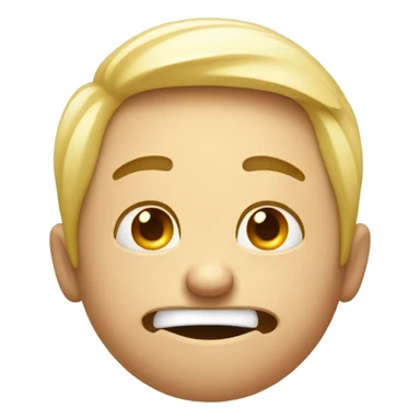 Person with smile and twitching eye out of anger sticker