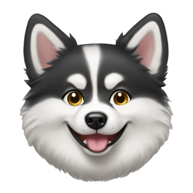 Smiley pomsky  sticker