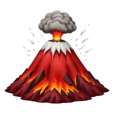 No lava, smoking volcano  sticker