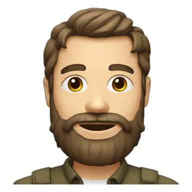 Homme avec de la barbe en colère sayen sticker