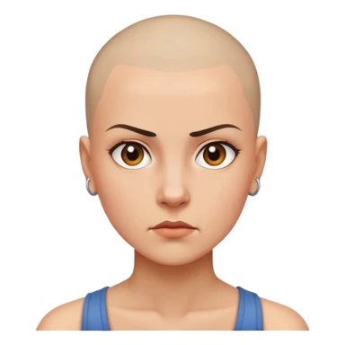 feminist woman with shaved head sticker