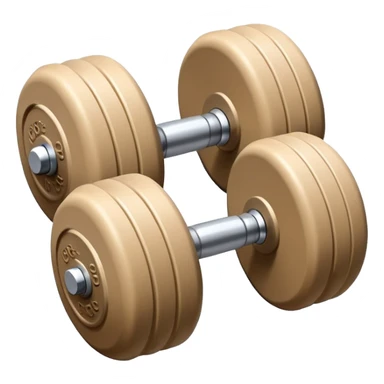 beige dumbbell, single fitness weight sticker