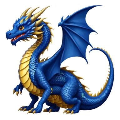 majestic Navy blue dragon sticker