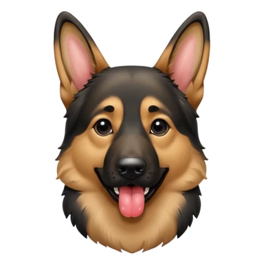 German shepard dog with extra long tongue sticker