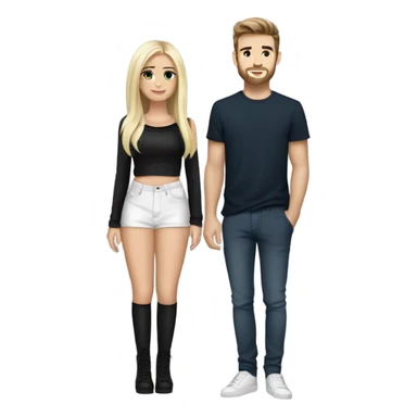 blonde girl with liam payne  sticker