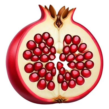 Pomegranate cut in half sticker
