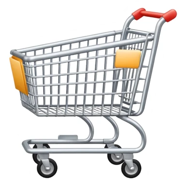 shopping cart silver sticker