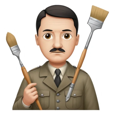  hitler painting a room sticker