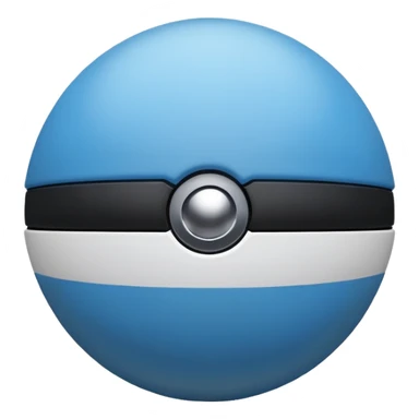 blue pokeball emoji with a black stripe sticker