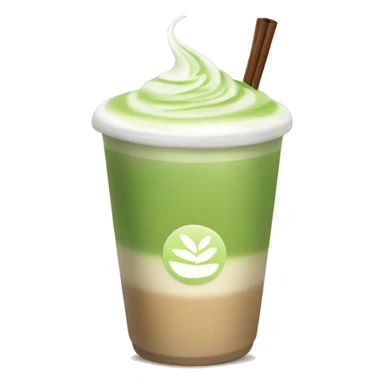 Matcha latte with stat sticker
