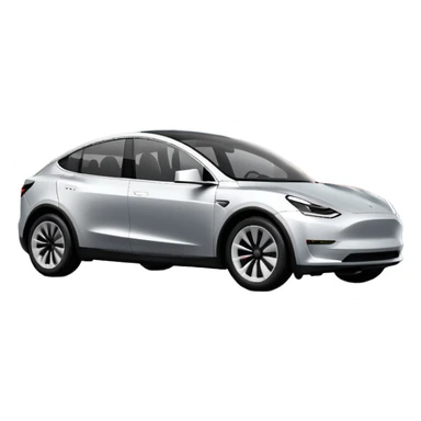 A Tesla Model Y parallel parking in front of a store, from above sticker