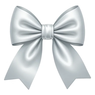 white satin bow emoji sticker