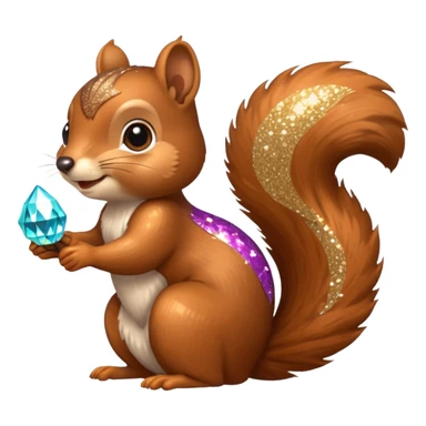 sparkly squirrel sticker
