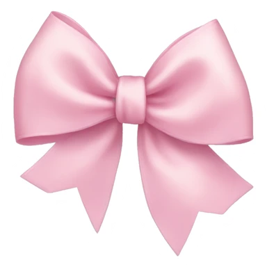 light pink ribbon bow sticker