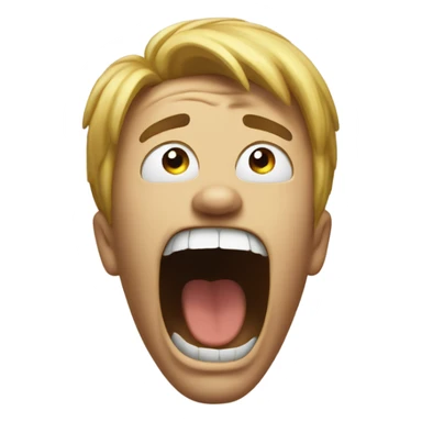 Guy screaming because frustrated sticker