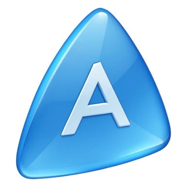 A white tick mark in a blue shard sticker