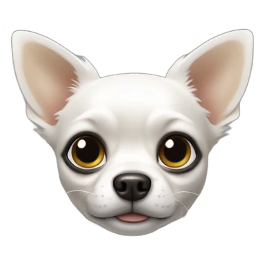 Chihuahua blanc et noir à poils longs sticker