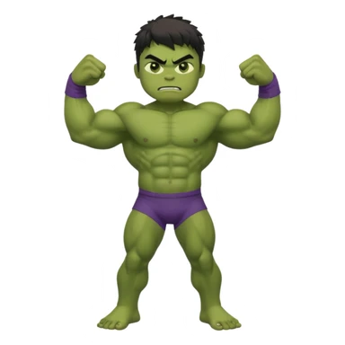 kid hulk flexing arms full body sticker