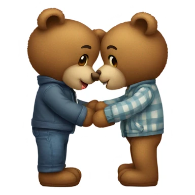 Teddy bears kissing romance  sticker