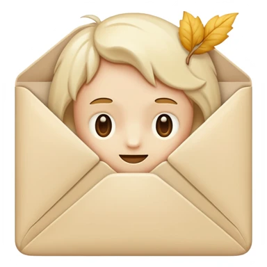 Letter color pale beige creamy sticker