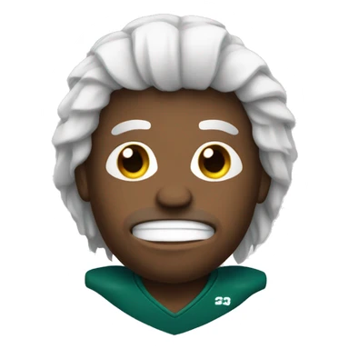 Football with a hair  sticker