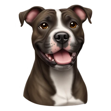 happy brindle Staffordshire (no white markings) sticker