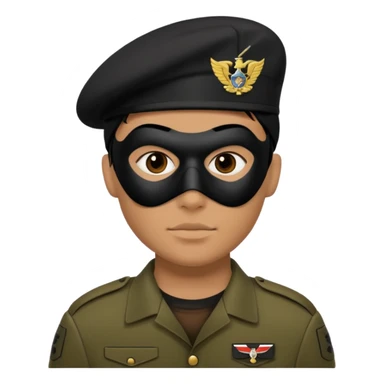 soldier with black masks without cap sticker
