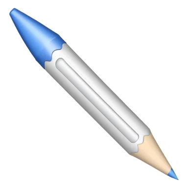 white colored crayon with a sharp white tip sticker