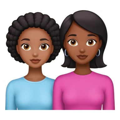 A pretty black girl with her pretty bestie sticker