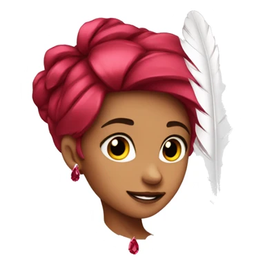 ruby gem wearing a feather girl  sticker