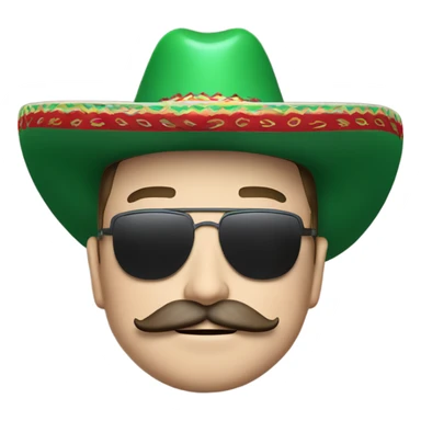  Elon musk eloncho with big mustache and black sombrero mexican hat and Tesla logo red green white Mexican shirt Tesla symbol token sticker