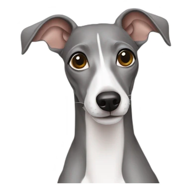 Grey Italian greyhound sticker