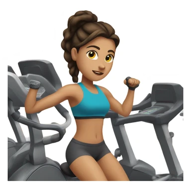 brunette girl gym sticker