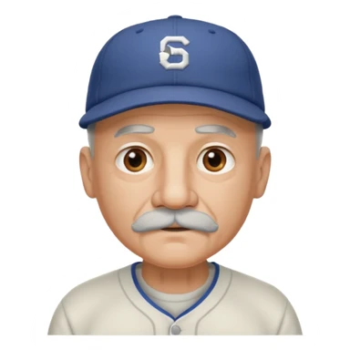 viejo pelon bigote gorra beisbol N sticker