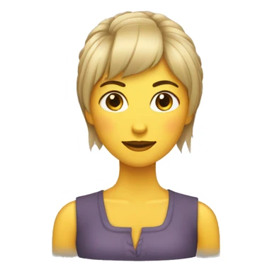 Mujer morocha con flequillo  sticker