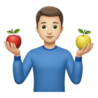 zelensky juggling two apple blue and yellow sticker